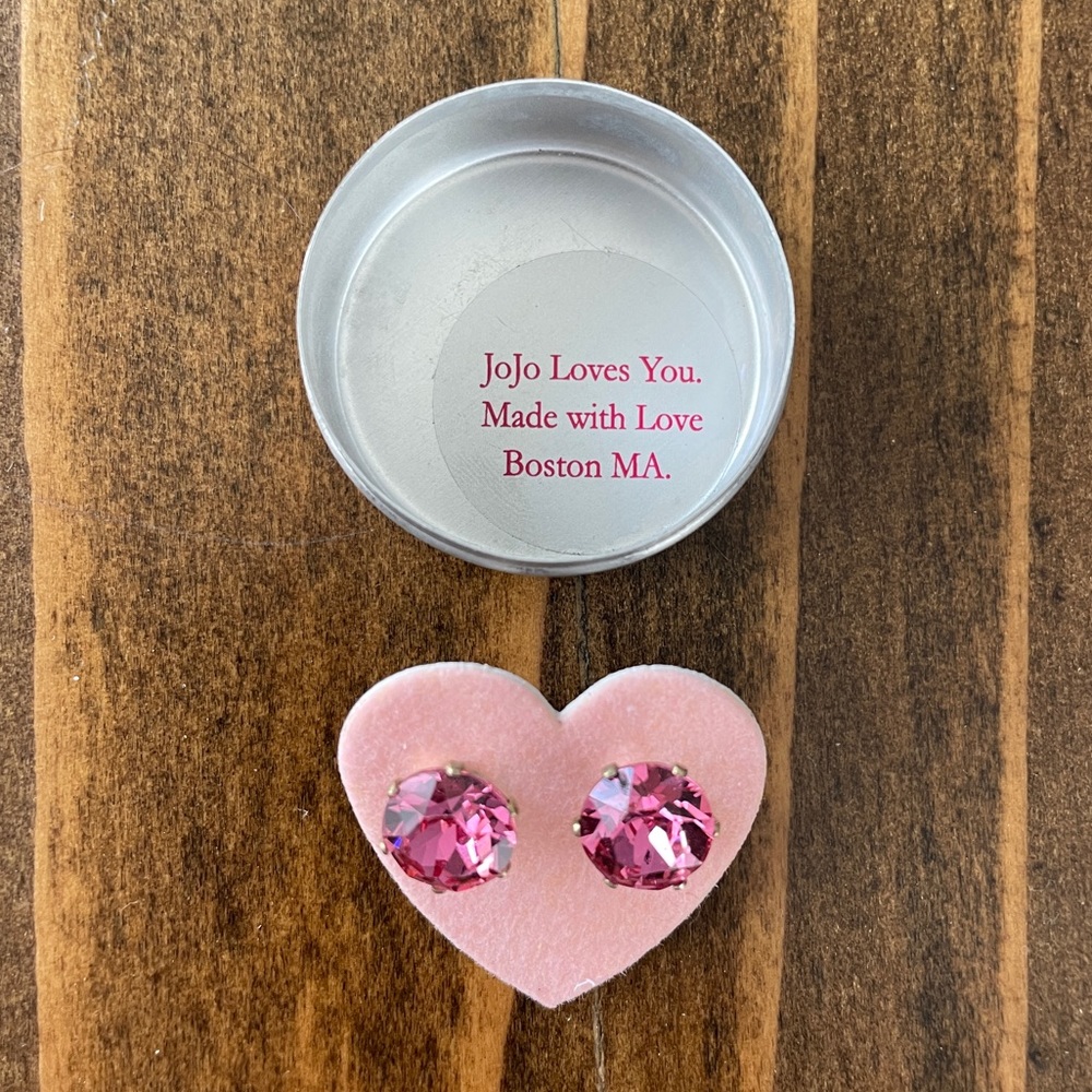 JoJo Loves You Hot Pink Stud Earrings